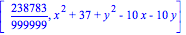 [238783/999999, x^2+37+y^2-10*x-10*y]